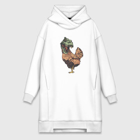 Платье-худи хлопок с принтом Тираннозавр курица   прикол в Кировске,  |  | art | chicken | cock | grunge | pop culture | rex | science | t rex | tyrannosaurus rex | vintage | арт | винтаж | гранж | динозавр | кура | курочка | наука | петух | популярная культура | теропод | ти рекс | тиранозавр | тирекс | хищник