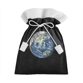 Подарочный 3D мешок с принтом ПланеТа ЗемЛя в Кировске, 100% полиэстер | Размер: 29*39 см | звезды | земля | космос | планета