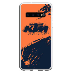 Чехол для Samsung Galaxy S10 с принтом KTM | ГРАНЖ (Z) в Кировске, Силикон | Область печати: задняя сторона чехла, без боковых панелей | enduro | ktm | moto | moto sport | motocycle | sportmotorcycle | гранж | ктм | мото | мото спорт | мотоспорт | спорт мото