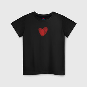Детская футболка хлопок с принтом Отпечатки в виде сердца в Кировске, 100% хлопок | круглый вырез горловины, полуприлегающий силуэт, длина до линии бедер | heart | love | любовь | отношения | отпечаток | сердце