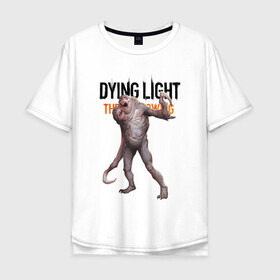 Мужская футболка хлопок Oversize с принтом Dying light Зараженный в Кировске, 100% хлопок | свободный крой, круглый ворот, “спинка” длиннее передней части | dying light | аномалия | зараженный | монстр | мутант | ужасы | урод | хоррор