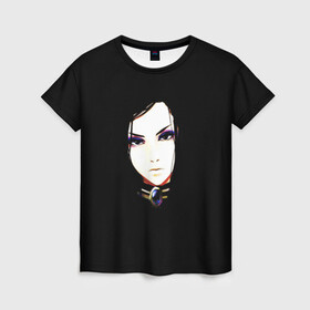 Женская футболка 3D с принтом девушка в Кировске, 100% полиэфир ( синтетическое хлопкоподобное полотно) | прямой крой, круглый вырез горловины, длина до линии бедер | girl | голова | девушка | красота | лицо