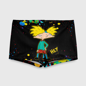 Детские купальные плавки 3D с принтом Эй Арнольд! Hey Arnold в Кировске, Полиэстер 85%, Спандекс 15% | Слитный крой, подклад по переду изделия, узкие бретели | Тематика изображения на принте: arnold shortman | helga pataki | hey | hey arnold | nickelodeon | арнольд | арнольд шортмэн | гарольд | детям | джеральд | мальчик | мультфильм | никелодеон | парень | репоголовый | ронда | сидни | старые мультики | стинки