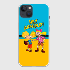 Чехол для iPhone 13 с принтом Эй, Арнольд и Хельга Патаки в Кировске,  |  | arnold shortman | cartoon | helga pataki | hey arnold | nickelodeon | арнольд | арнольд шортмэн | гарольд | детям | джеральд | мультфильм | никелодеон | репоголовый | ронда | сидни | старые мультики | стинки | фиби