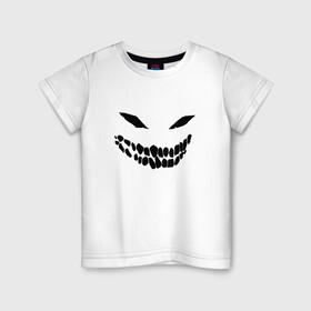Детская футболка хлопок с принтом Ghost face в Кировске, 100% хлопок | круглый вырез горловины, полуприлегающий силуэт, длина до линии бедер | Тематика изображения на принте: disturbed | drain | face | ghost | дрейн | монстр | призрак