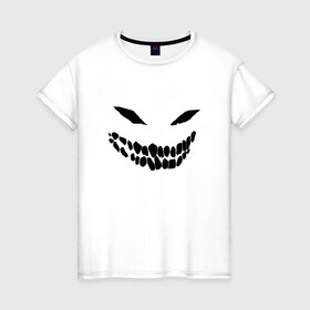 Женская футболка хлопок с принтом Ghost face в Кировске, 100% хлопок | прямой крой, круглый вырез горловины, длина до линии бедер, слегка спущенное плечо | disturbed | drain | face | ghost | дрейн | монстр | призрак