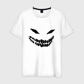 Мужская футболка хлопок с принтом Ghost face в Кировске, 100% хлопок | прямой крой, круглый вырез горловины, длина до линии бедер, слегка спущенное плечо. | disturbed | drain | face | ghost | дрейн | монстр | призрак