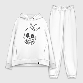 Женский костюм хлопок Oversize с принтом Аякс номер 1 в Кировске,  |  | skull | иллюстрация | стикер | ужастик | череп