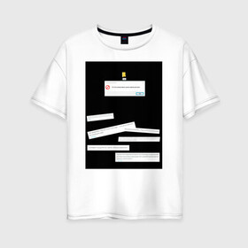 Женская футболка хлопок Oversize с принтом Папка con в Кировске, 100% хлопок | свободный крой, круглый ворот, спущенный рукав, длина до линии бедер
 | windows | папка | программирование | цитаты