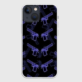Чехол для iPhone 13 mini с принтом Desert Eagle в Кировске,  |  | counter strike | cs go | desert eagle | мальчикам | мужчинам | неоновый принт | оружие | паттерн | пистолетики