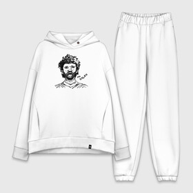 Женский костюм хлопок Oversize с принтом Mo SALAH кричащий портрет в Кировске,  |  | basel | champion | chelsea | fifa | lfc | liverpool | mo salah | mohamed salah | mokawloon | roma | soccer | uefa | базель | египет | ливерпуль | лига чемпионов | лфк | мокавлун | мохаммед салах | рома | уефа | фифа | футбол