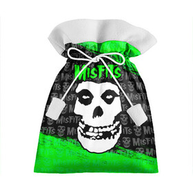 Подарочный 3D мешок с принтом MISFITS [3] в Кировске, 100% полиэстер | Размер: 29*39 см | misfits | music | rock | мисфитс | музыка | рок