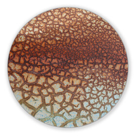 Коврик для мышки круглый с принтом Пустынные Трещины в Кировске, резина и полиэстер | круглая форма, изображение наносится на всю лицевую часть | линии | лучшее | полосы | природа | пустыня | топ | тренды | трещины