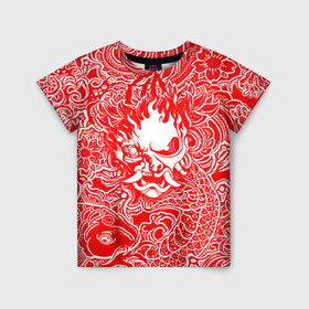 Детская футболка 3D с принтом Samurai в Кировске, 100% гипоаллергенный полиэфир | прямой крой, круглый вырез горловины, длина до линии бедер, чуть спущенное плечо, ткань немного тянется | Тематика изображения на принте: cd projekt red | cyberpunk | cyberpunk 2077 | rdcbp101277 | samurai | киберпанк | киберпанк 2077