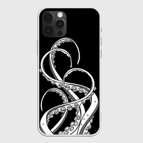Чехол для iPhone 12 Pro Max с принтом Octopus Black and White в Кировске, Силикон |  | Тематика изображения на принте: fish | kraken | ocean spirit | octopus | sea | summer | вода | водный мир | животные | зверь | кальмар | кракен | лето | монстр | море | морская живность | морские обитатели | осьминог | отпуск | рыба | черно белый | чуд