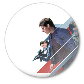 Значок с принтом Mission: Impossible Art в Кировске,  металл | круглая форма, металлическая застежка в виде булавки | актер | миссия невыполнима | фильм