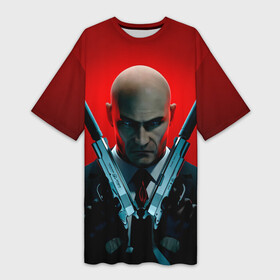 Платье-футболка 3D с принтом Agent here в Кировске,  |  | agent 47 | game | games | hitman | hitmen | агент 47 | игра | игры | ршеьфт | хитман | хитмэн