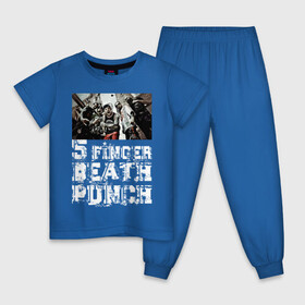 Детская пижама хлопок с принтом Five Finger Death Punch в Кировске, 100% хлопок |  брюки и футболка прямого кроя, без карманов, на брюках мягкая резинка на поясе и по низу штанин
 | groove metal | group | rock | грув металл | группа | рок
