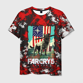 Мужская футболка 3D с принтом farcry5 в Кировске, 100% полиэфир | прямой крой, круглый вырез горловины, длина до линии бедер | doge | farcry | fc 5 | fc5 | фар край
