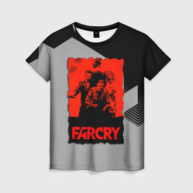 Женская футболка 3D с принтом FARCRY в Кировске, 100% полиэфир ( синтетическое хлопкоподобное полотно) | прямой крой, круглый вырез горловины, длина до линии бедер | farcry | fc 5 | fc5 | фар край