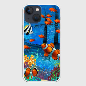 Чехол для iPhone 13 mini с принтом На глубине | Рыбки | Пляжная в Кировске,  |  | море | мультяшки | океан | пляжная | рыба | рыбки | рыбы
