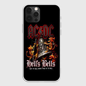 Чехол для iPhone 12 Pro с принтом AC DC Hells Bells в Кировске, силикон | область печати: задняя сторона чехла, без боковых панелей | ac dc | acdc | back in black | columbia | epic | force | guitar | pop | rock | vevo | ангус | ангус янг | ас дс | асдс | блюз | бон скотт | брайан джонсон | дэйв эванс | клифф уильямс | крис слейд | малькольм янг | рок | стиви янг | фил радд