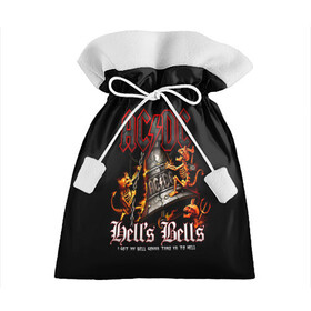 Подарочный 3D мешок с принтом AC DC Hells Bells в Кировске, 100% полиэстер | Размер: 29*39 см | ac dc | acdc | back in black | columbia | epic | force | guitar | pop | rock | vevo | ангус | ангус янг | ас дс | асдс | блюз | бон скотт | брайан джонсон | дэйв эванс | клифф уильямс | крис слейд | малькольм янг | рок | стиви янг | фил радд