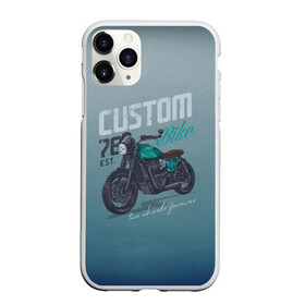 Чехол для iPhone 11 Pro матовый с принтом Custom Bike в Кировске, Силикон |  | bike | custom | байк | байкер | кастом | мото | мотокросс | мотоцикл | скорость