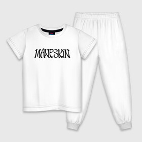 Детская пижама хлопок с принтом Maneskin в Кировске, 100% хлопок |  брюки и футболка прямого кроя, без карманов, на брюках мягкая резинка на поясе и по низу штанин
 | maneskin | евровидение 2021 | манескин | монскин