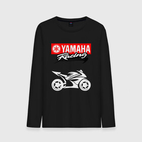 Мужской лонгслив хлопок с принтом YAMAHA ЯМАХА RACING в Кировске, 100% хлопок |  | motorcycle | yamaha | yzf r6. | байк | байкер | мотоспорт | мототехника | мотоцикл | мотоциклист | скутер | ямаха