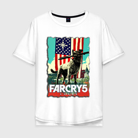 Мужская футболка хлопок Oversize с принтом Farcry doge Boomer - Бумер в Кировске, 100% хлопок | свободный крой, круглый ворот, “спинка” длиннее передней части | farcry | fc 5 | fc5 | фар край