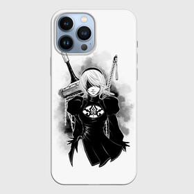 Чехол для iPhone 13 Pro Max с принтом 2B | Nier Automata в Кировске,  |  | 2a | 2б | ahegao | anime | automata | b2 | cyber | emil | girl | girls | glitch | hikka | neon | nier | senpai | waifu | yorha | а2 | аниме | ахегао | вайфу | глитч | глич | девушка | кибер | манга | неон | семпай | сенпай | тян | тяночка | 