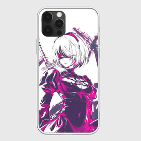 Чехол для iPhone 12 Pro Max с принтом 2B | NEON | НЕОН в Кировске, Силикон |  | 2a | 2б | ahegao | anime | automata | b2 | cyber | emil | girl | girls | glitch | hikka | neon | nier | senpai | waifu | yorha | а2 | аниме | ахегао | вайфу | глитч | глич | девушка | кибер | манга | неон | семпай | сенпай | тян | тяночка | 