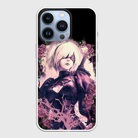 Чехол для iPhone 13 Pro с принтом 2B | ROSES в Кировске,  |  | 2a | 2б | ahegao | anime | automata | b2 | cyber | emil | girl | girls | glitch | hikka | neon | nier | roses | senpai | waifu | yorha | а2 | аниме | ахегао | вайфу | глитч | глич | девушка | кибер | манга | неон | розы | семпай | сенпай | т