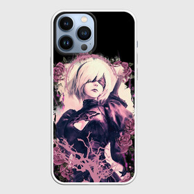 Чехол для iPhone 13 Pro Max с принтом 2B | ROSES в Кировске,  |  | 2a | 2б | ahegao | anime | automata | b2 | cyber | emil | girl | girls | glitch | hikka | neon | nier | roses | senpai | waifu | yorha | а2 | аниме | ахегао | вайфу | глитч | глич | девушка | кибер | манга | неон | розы | семпай | сенпай | т