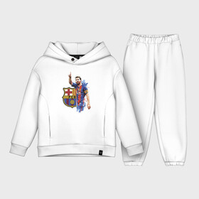 Детский костюм хлопок Oversize с принтом Lionel Messi   Barcelona   Argentina в Кировске,  |  | barcelona | football | forward | messi | star | барселона | звезда | месси | нападающий | форвард | футбол