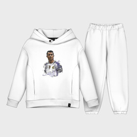 Детский костюм хлопок Oversize с принтом Cristiano Ronaldo   Manchester United   Portugal в Кировске,  |  | football | forward | ronaldo | star | звезда | роналдо | форвард | футбол