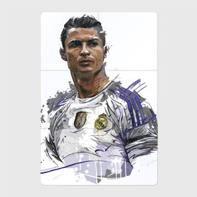 Магнитный плакат 2Х3 с принтом Cristiano Ronaldo в Кировске, Полимерный материал с магнитным слоем | 6 деталей размером 9*9 см | Тематика изображения на принте: football | forward | ronaldo | star | звезда | роналдо | форвард | футбол