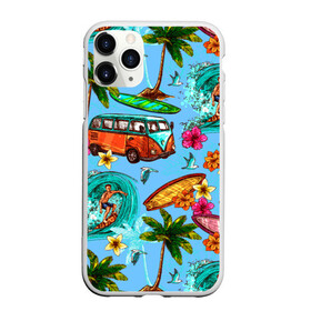 Чехол для iPhone 11 Pro матовый с принтом Пальмы волны серфинг в Кировске, Силикон |  | beach | club | palm | party | sea | summer | tropical | волна | волны | жара | летние | лето | море | очки | пальмы | пляж | серф | серфинг | тропический