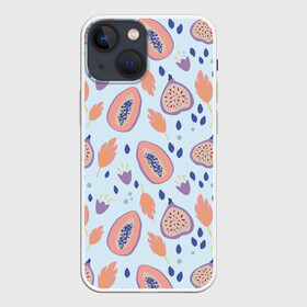 Чехол для iPhone 13 mini с принтом Папайя в Кировске,  |  | papaya | морская | папайя | паттерн | с папаем | фрукт