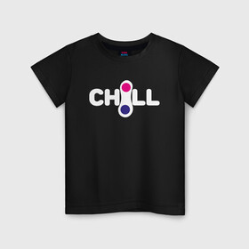 Детская футболка хлопок с принтом chill в Кировске, 100% хлопок | круглый вырез горловины, полуприлегающий силуэт, длина до линии бедер | pop it | антистресс | поп ит | симпл димпл