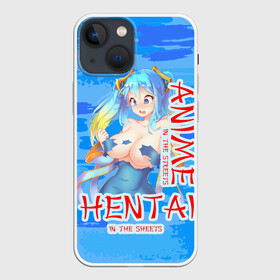 Чехол для iPhone 13 mini с принтом Anime vs Hentai в Кировске,  |  | девушка | надпись | хентаи