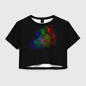 Женская футболка Crop-top 3D с принтом Сюэ Ян в Кировске, 100% полиэстер | круглая горловина, длина футболки до линии талии, рукава с отворотами | Тематика изображения на принте: магистр дьявольского культа | сюэ ян