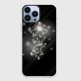 Чехол для iPhone 13 Pro Max с принтом Медуза на черном в Кировске,  |  | Тематика изображения на принте: jellyfish | medusa | жители | медуза | медузы | морские | океан