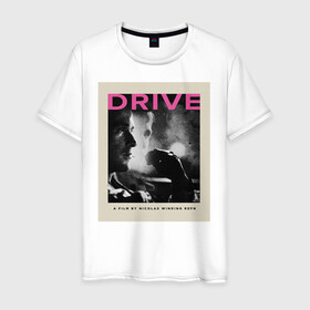 Мужская футболка хлопок с принтом drive в Кировске, 100% хлопок | прямой крой, круглый вырез горловины, длина до линии бедер, слегка спущенное плечо. | drive | драйв | кино | райан гослинг | фильмы