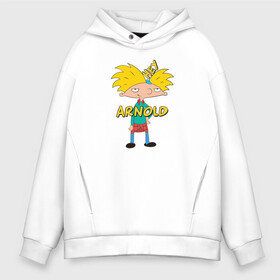 Мужское худи Oversize хлопок с принтом Hey Arnold! в Кировске, френч-терри — 70% хлопок, 30% полиэстер. Мягкий теплый начес внутри —100% хлопок | боковые карманы, эластичные манжеты и нижняя кромка, капюшон на магнитной кнопке | arnold | hey | hey arnold | арнольд | эй арнольд