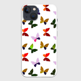 Чехол для iPhone 13 с принтом Бабочки и лето. в Кировске,  |  | бабочки | красота | лето | любовь | насекомые | природа
