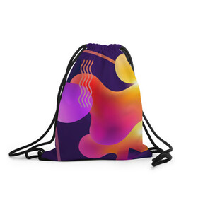 Рюкзак-мешок 3D с принтом Rainbow T-Shirt в Кировске, 100% полиэстер | плотность ткани — 200 г/м2, размер — 35 х 45 см; лямки — толстые шнурки, застежка на шнуровке, без карманов и подкладки | colorful | rainbow | градиент | иллюстрация | линии