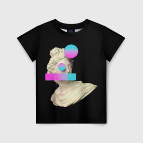 Детская футболка 3D с принтом Статуя Греческая в Кировске, 100% гипоаллергенный полиэфир | прямой крой, круглый вырез горловины, длина до линии бедер, чуть спущенное плечо, ткань немного тянется | Тематика изображения на принте: аполлоны | афродита | девушка | искусство | камень | керамика | мрамор