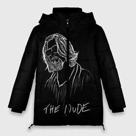 Женская зимняя куртка Oversize с принтом THE DUDE (Большой Лебовски) в Кировске, верх — 100% полиэстер; подкладка — 100% полиэстер; утеплитель — 100% полиэстер | длина ниже бедра, силуэт Оверсайз. Есть воротник-стойка, отстегивающийся капюшон и ветрозащитная планка. 

Боковые карманы с листочкой на кнопках и внутренний карман на молнии | abide | big | dude | jeff | lebowski | the | большой | лебовски | фильм | чувак